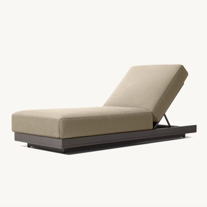 Sassanid Recién llegado Patio al aire libre Juegos de jardín Hotel Resort Hecho a mano Metal arquitectónico Santos Aluminio Chaise - Product Image 1