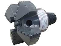 Foret triconique PDC concave non-carottant de 190 mm à 4 lames pour puits d'eau, en acier au carbone forgé, outil de forage