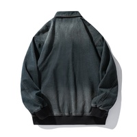 Printemps Automne Causal Lavé Classique Survêtement Homme Fermeture Éclair Col Rabattu Jean Manteaux Vintage Streetwear Denim Vestes pour Hommes