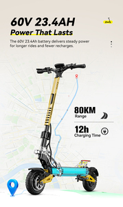 Scooter Eléctrico Plegable OOTD SR3 60V 80KM, Largo Alcance, Disponible en Almacenes de EU, US y UK - Product Image 6