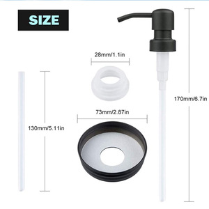 Sus 304 Thép Không Gỉ <span class=keywords><strong>Mason</strong></span> Jar Nắp Đầu Bơm Gỉ Bằng Chứng, Xà Phòng Bơm Dispenser Cho 16 Oz Thường Xuyên Miệng <span class=keywords><strong>Mason</strong></span> Jar Trang Trí Nội Thất - Product Image 3