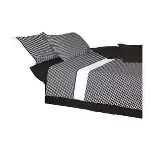 Ensemble de draps Queen Size 50% coton, motif géométrique, style moderne, usage domestique, 4 pièces - Product Image 1