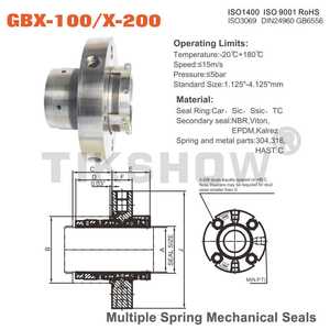 GBX-100 X-200 Cartridge con dấu cơ khí nặng bơm con dấu cho hóa chất dầu khí chống ăn mòn dễ dàng cài đặt - Product Image 3