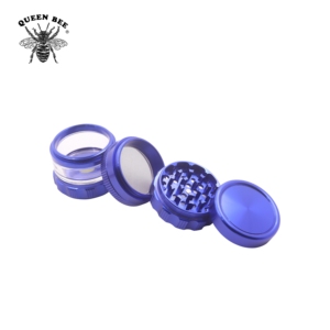 Molinillo de hierbas de aleación de aluminio Joli, Base de vidrio con luz Led, accesorios para fumar, tabaco, <span class=keywords><strong>4</strong></span> piezas, 63 * H83MM, tienda de humo - Product Image 5