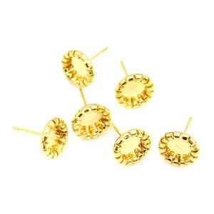 Anno Jewelry <b>Round</b> Gemstone Earring Settings 6mm 8mm 10mm 14mm Stainless Steel <b>Posts</b> for DIY Jewelry Making - Product Image 3