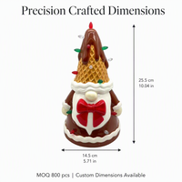 Décoration de table de Noël : Figurine de gnome en forme de cornet de glace, thème dessert, Père Noël pour étagère, cheminée, cadeau de saison des fêtes