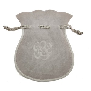 Bolsa de Regalo de Joyería de Gamuza Gris con Forma de Calabaza para Collar o Pulsera, Venta al Por Mayor - Product Image 3