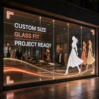 Écran LED transparent sur mesure pour vitrine de boutique de mode, affichage publicitaire sur fenêtre