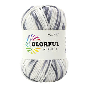 Fil de coton mélangé de lait dégradé multicolore tissé à la main 5ply - Product Image 1