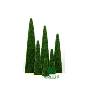 Zhen xin qi artigianato di alta qualità in plastica legno di bosso topiaria verde tappeto artificiale parete erba per la decorazione del giardino