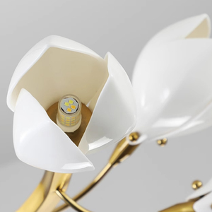 Bắc Âu mới tùy chỉnh mộc lan cánh hoa Đèn chùm thanh lịch đèn hiện đại sang trọng gốm LED Đèn chùm ánh sáng mặt dây chuyền - Product Image 5