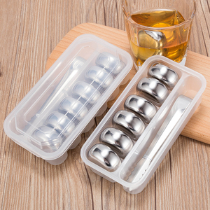 <span class=keywords><strong>Amazon</strong></span> Top vendedor 6pcs Whisky hielo <span class=keywords><strong>cubos</strong></span> de acero inoxidable conjunto - Product Image 3