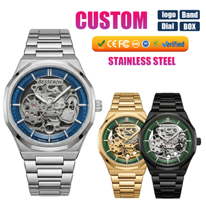 Reloj de Lujo de Acero Inoxidable con Logotipo Personalizado para Hombre, Movimiento Mecánico Automático, Fabricantes de Relojes de Pulsera para Hombre - Product Image 1