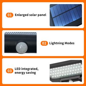 Modern siyah hareket sensörü duvar aplik küçük dış akülü işık açık taşınabilir kablosuz otel güneş duvar lambası - Product Image 6