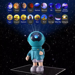 Lámpara Nocturna Infantil LED con Control Remoto, ABS, con Proyección de Olas Oceánicas, Luna, Cielo Estrellado y Astronauta, Regulable, para Uso en Hoteles - Product Image 4