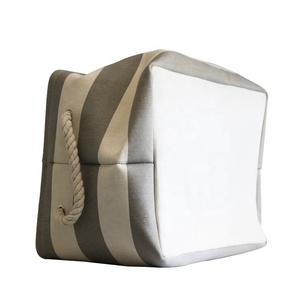 Plusieurs Tailles Bébé Jouet <span class=keywords><strong>Livre</strong></span> Noir Et Blanc Coton classe <span class=keywords><strong>bac</strong></span> De Rangement Empilable Avec Poignée De Corde - Product Image 6