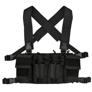 Customized Tactical Chest Rig Adjustable Strap Multi-Pouches Lightweight <b>Black</b> Outdoor Gear - Product Image 1
