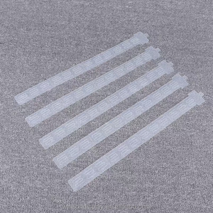 Retail Display Hanging Strips Plastic Display Merchandise <b>Clips</b> Strip With <b>Hooks</b> Label Header - Product Image 3