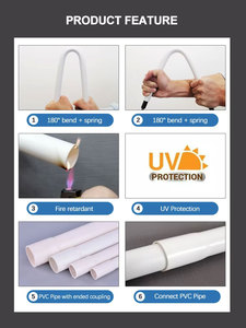 Fabrication chinoise de tuyaux en PVC-U pour l'évacuation et l'alimentation en eau, tuyaux en PVC - Product Image 5