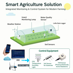 스마트 농업 온실 기질 재배 모니터링 시스템을 위한 Lora 무선 토양 PAR 광 방사 가스 센서 - Product Image 3