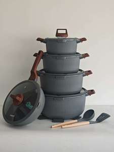 Mejor Precio, Juego de Utensilios de Cocina de Aluminio y Granito de 15 Piezas, Cacerola Antiadherente, Fabricada en China, Utensilios de Cocina <span class=keywords><strong>para</strong></span> el Hogar, Compra al por Mayor Global - Product Image 5