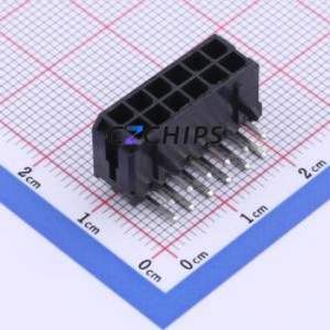 HC-MX3.0-2*6AW Wire-to-Board Pin Header Bent Lead Through Hole,P=3mm Connector 2x6P 3mm Right Angle Insert Micro-Fit (MX 3.0) - Product Image 1