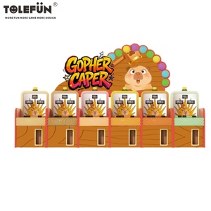 Tolefun CE Parco Divertimenti 6 Giocatori Attrezzatura Stabile a Basso Consumo Energetico Gopher Caper Giochi di Abilità Giochi per Famiglie Adatti a Tutte le Età - Product Image 3