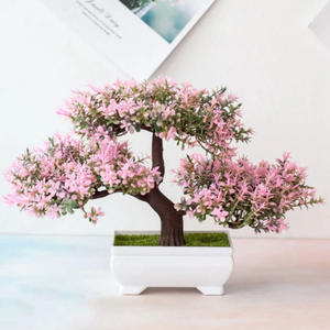 Bonsaï artificiel en plastique, petit arbre en pot, ornements pour la décoration de la maison, décoration de jardin d'hôtel - Product Image 4