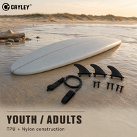 Kit de Plaquettes de Planche de Surf et Laisse de Surf en TPU Nylon, Plaquettes de Remplacement SUP avec Vis pour Planche à Pagaie, Accessoires de Surf