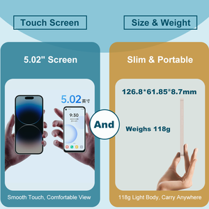 Smartphone Duoqin Qin3 Ultra 4G 6 Go + 128 Go MTK G99 5,05 pouces Android 12 Version Globale Téléphone Portable Mini avec Lecteur d'Empreintes Digitales - Product Image 2