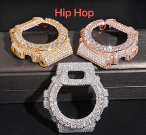 Boîtier <span class=keywords><strong>de</strong></span> montre <span class=keywords><strong>en</strong></span> laiton serti <span class=keywords><strong>de</strong></span> moissanite pour homme, style Hip Hop, référence DW6900 - Product Image 2