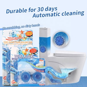 Bloc nettoyant et désodorisant écologique pour toilettes, nettoyant cuvette WC 50g, tablette désodorisante bleue, bloc de rinçage WC - Product Image 5
