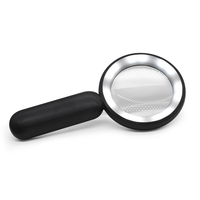 2X Handheld Illuminated Magnifying Glass with 21 LED 3 Modes Light, Portable Optical Magnifier Lens for Reading & Inspection