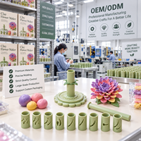 Kit d'outils de modelage de fleurs en argile OEM/ODM avec coupe-pétales et tubes pour l'artisanat en pâte polymère