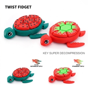 Juguete Antiestrés con Forma de Tortuga Sandía Impreso en 3D - Lindo Juguete Sensorial con Botones Satisfactorios, Gadget de Escritorio para Aliviar el Estrés - Product Image 6