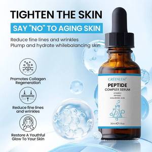 Suero Facial Orgánico de Triple Acción, Libre de Crueldad Animal, Antienvejecimiento, con Ácido Hialurónico, Vitamina E y Péptidos, para Piel Grasa y Arrugas, Marca Privada - Product Image 3