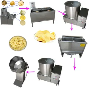 Línea de producción de patatas fritas a pequeña escala/máquina para hacer patatas fritas