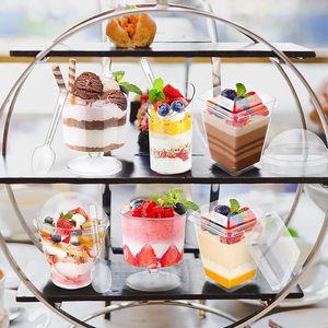 Cuatro Estilos de Vasos para Postre, Vasos Transparentes Personalizados para Parfait, Vasos de Plástico para <span class=keywords><strong>Mousse</strong></span>, Vasos de Vino de Plástico de Alta Calidad - Product Image 3