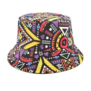 Chapeau Bob Personnalisé Imprimé Géométrique Style Ethnique Vintage Tendance Rétro Protection UV Pêcheur - Product Image 2