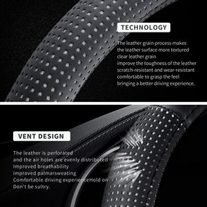 Funda Universal de cuero PU para volante de coche, antideslizante, sin olor, 15 pulgadas, venta al por mayor de fábrica - Product Image 4