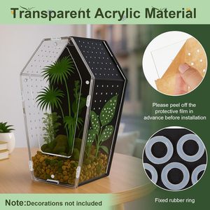 Recinto de Acrílico para Arañas, Contenedor para Mascotas, Caja de Alimentación para Arañas, Mantis, Monitores y Lagartos, Hábitat de Alta Transparencia - Product Image 3