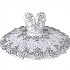 Robe de tutu de <span class=keywords><strong>ballet</strong></span> professionnelle <span class=keywords><strong>pour</strong></span> femmes adultes, blanc, Lac des cygnes, spandex/nylon, costume de danse de ballerine - Product Image 1