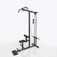 Appareil de fitness : Machine à tractions dorsales avec siège, Tour de traction dorsale, Machine à poulies pour tractions et abaissements (haute et basse)