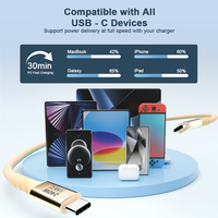 Cable de Carga Rápida USB C a USB C de 240W y 6.6 Pies, Cable Trenzado Tipo C PD 3.1 con E-Marker para iPhone 15, Samsung, MacBook Pro, iPad C-C
