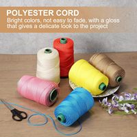 Cordon en macramé 100 % polyester de 3 mm, corde épaisse tressée pour tapis au crochet, artisanat DIY, suspensions murales, porte-plantes, chaussures