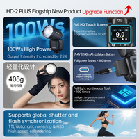Flash Portátil JINBEI HD-2 Plus TTL 1/8000s HSS con Batería para Cámaras de Todas las Marcas, Ideal para Fotografía en Exteriores