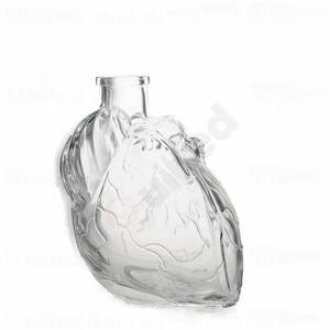 Hình Trái Tim Rõ Ràng Thủy Tinh Linh Hồn Chai Thiết Kế Độc Đáo 500Ml Vodka Brandy Tùy Chỉnh Nút Chai 700Ml 750Ml Lưu Trữ Khuếch Tán Tequila - Product Image 3