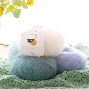 YarnCrafts Bé Mềm Tay Đan Mohair Pha Trộn Sợi Crochet Spun Sợi Bán Buôn