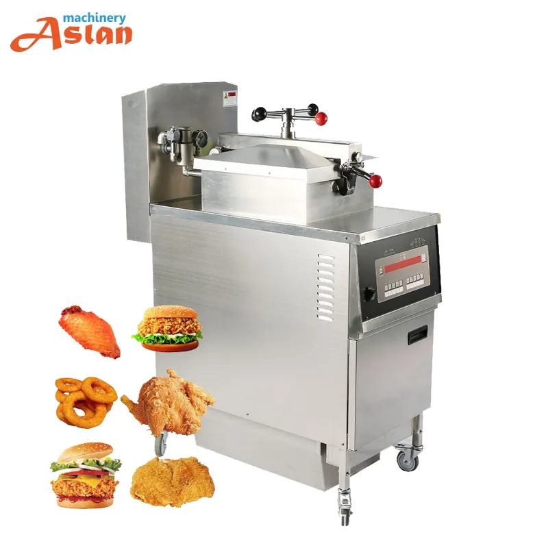 वाणिज्यिक रेस्तरां गैस चिकन गहरी Fryer मशीन केएफसी Broasted चिकन दबाव फ्रायर ख़त्म मशीन