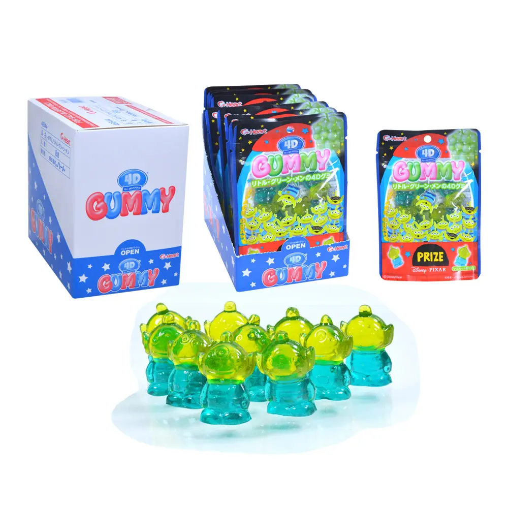 Amos 4D gummy little green man candy 3D cute delicious sweets flavored cartoon confection
